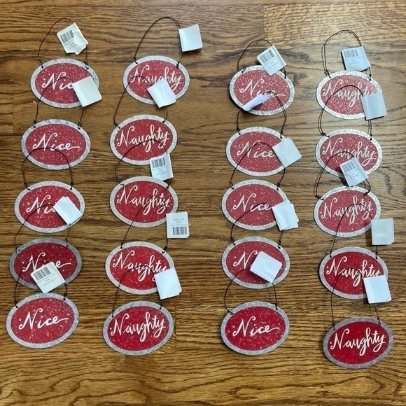 NWT Lot of 20 Naughty and Nice Christmas Ornaments - Picture 2 of 4